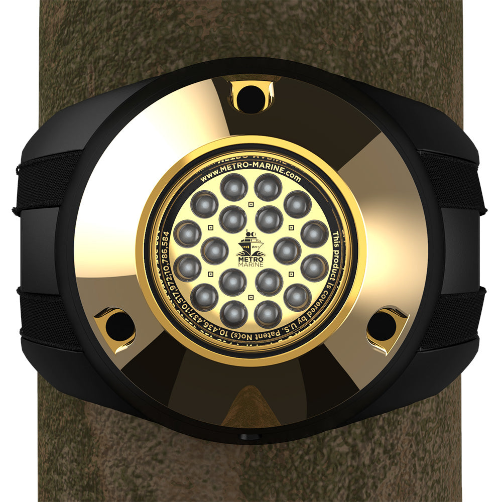 Metro Marine HighOutput Piling Mount Underwater Light wIntelligent Monochromatic LEDs Aqua 90 Beam FPMR1A390
