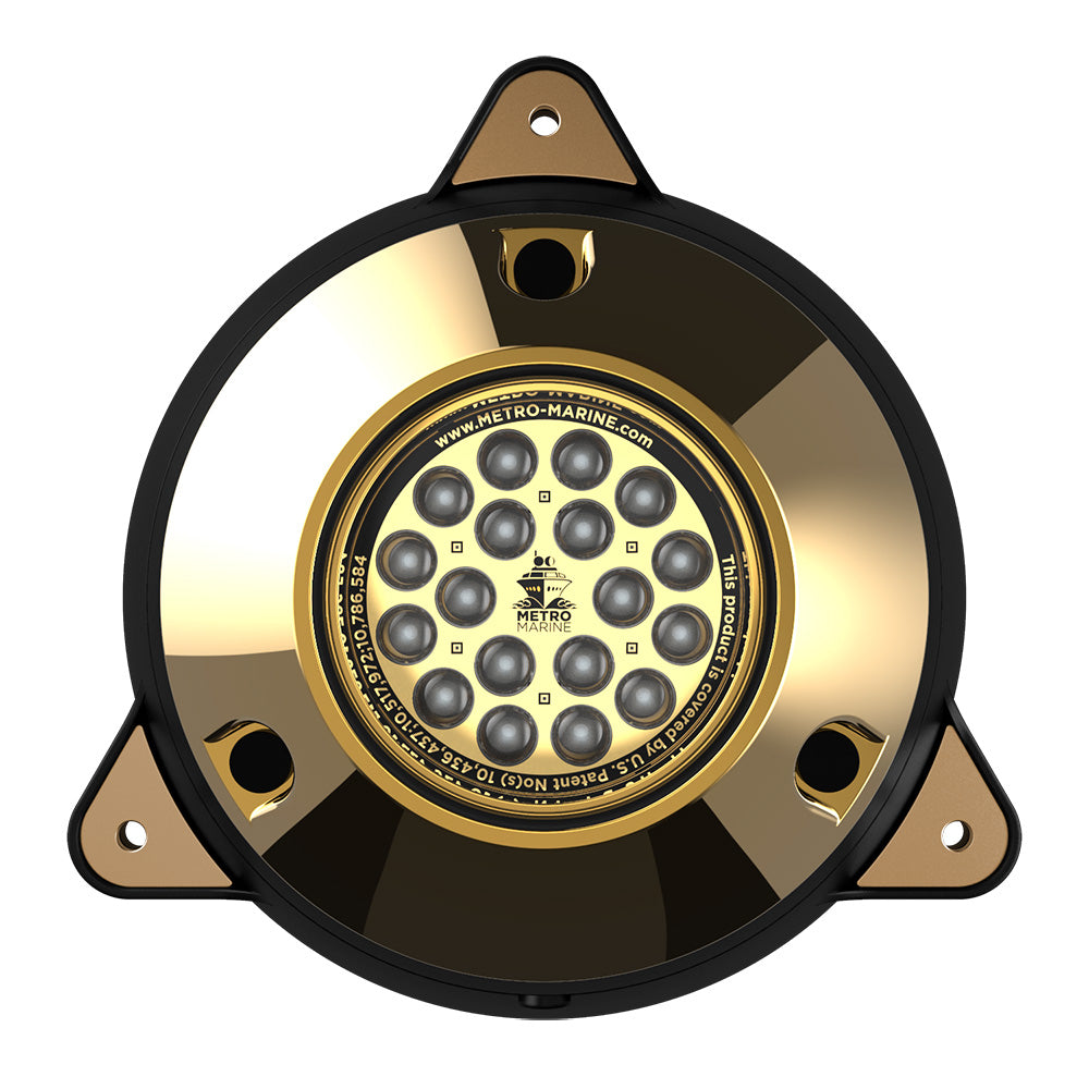 Metro Marine HighOutput Surface Mount Underwater Light wIntelligent Monochromatic LEDs Green 45 Beam FSMR1G345