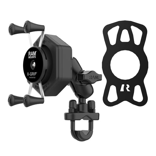 RAM Mount RAM XGrip Phone Mount wVibeSafe UBolt Base Short RAMB149ZAUN7462