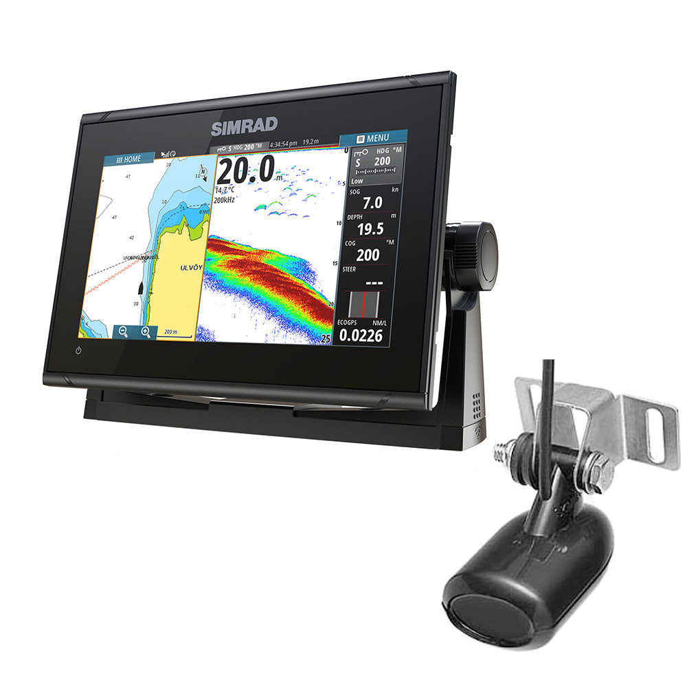 Simrad GO9 XSE Combo wTransom Mount Transducer 83200 kHz 00016293001