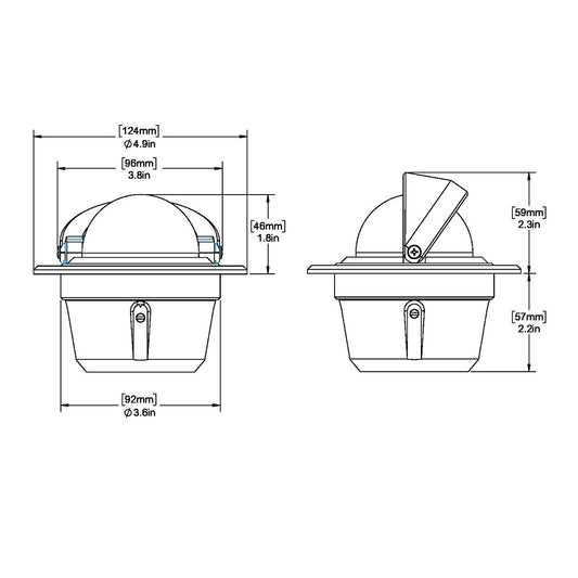 Ritchie F50 Explorer Compass Flush Mount Black F50
