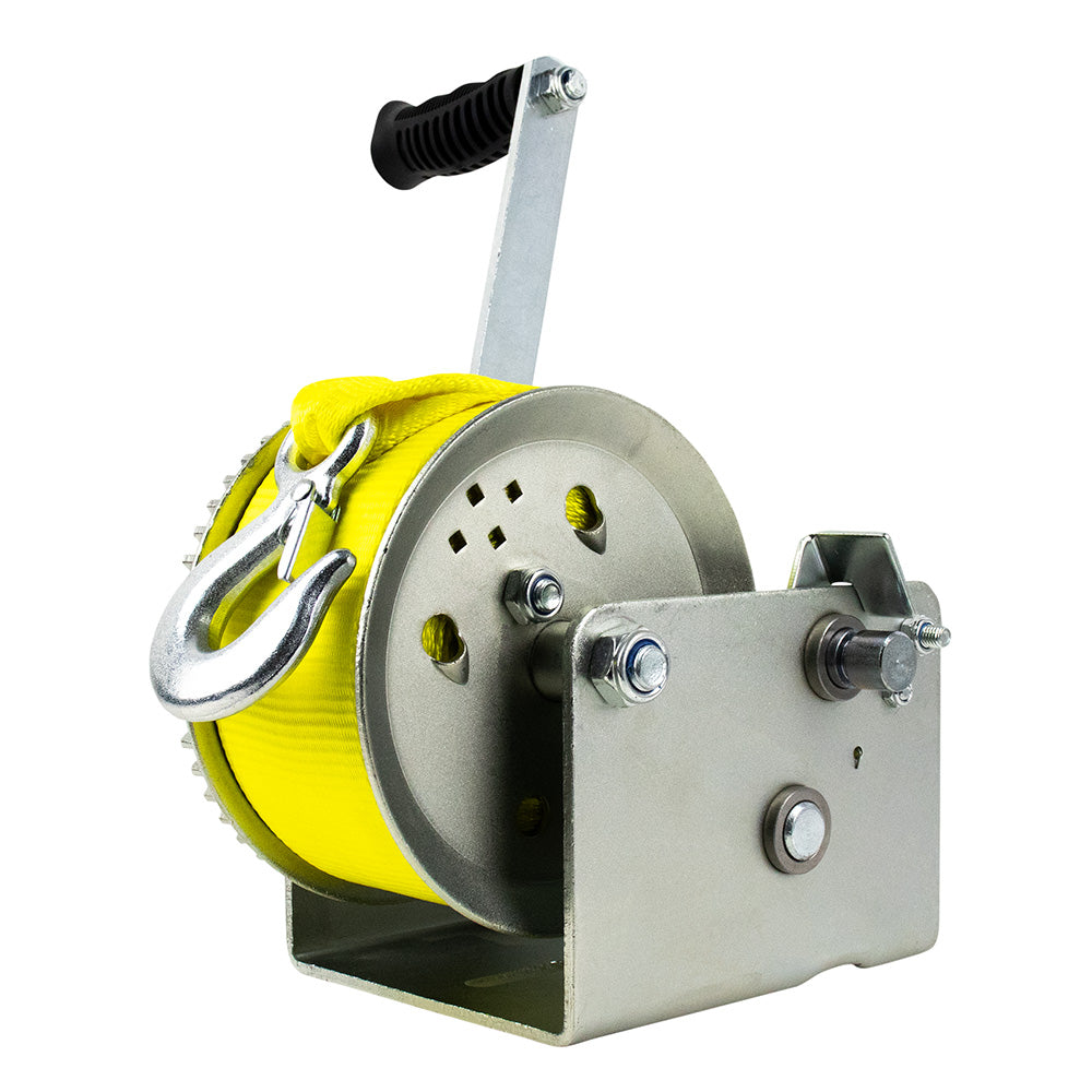Powerwinch Utility Series Winch 3200lb 2 Speed 9 Crank Arm Zinc 21500W32009ZR