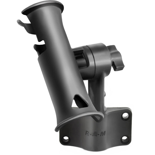 RAM Mount RAM Tube Jr Fishing Rod Holder wShort 4 Length Post Spline Bulkhead Mounting Base RAP390SBU