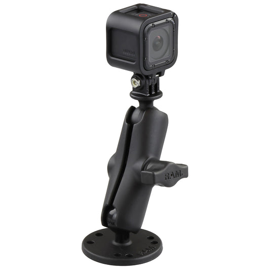 RAM Mount 1 Ball Mount wCustom GoPro Hero Adapter RAMB138GOP1U