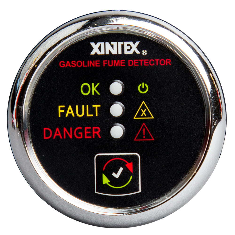 FireboyXintex Gasoline Fume Detector Chrome Bezel 1224V G1CR