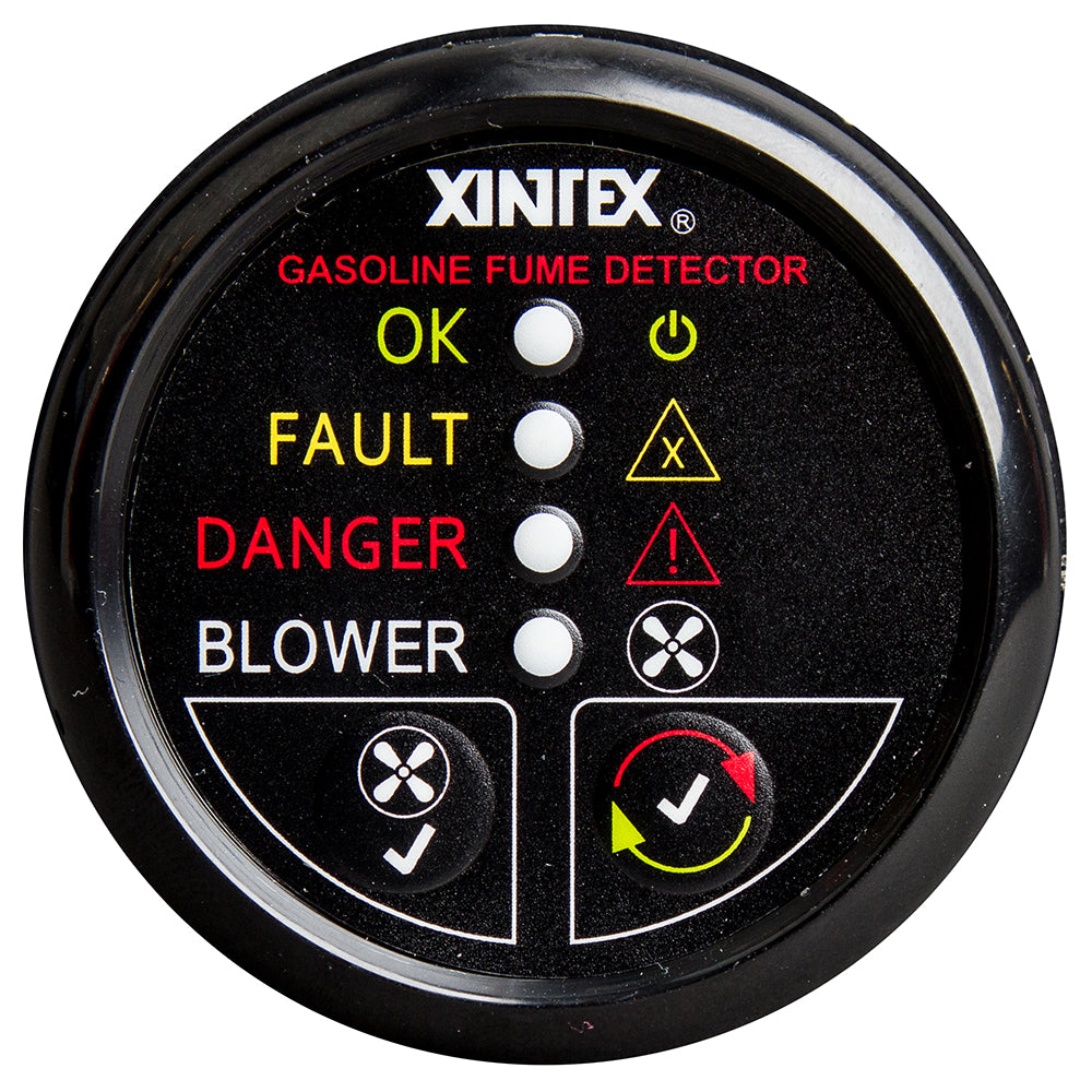FireboyXintex Gasoline Fume Detector wBlower Control Black Bezel 12V G1BBR
