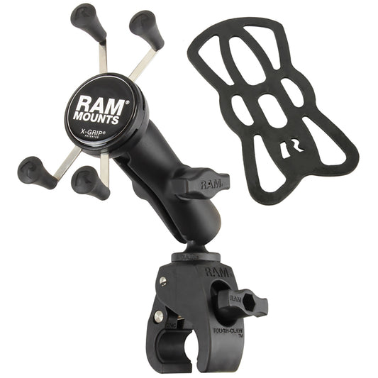 RAM Mount Small ToughClaw Base wDouble Socket Arm Universal XGrip CelliPhone Cradle RAMB400UN7