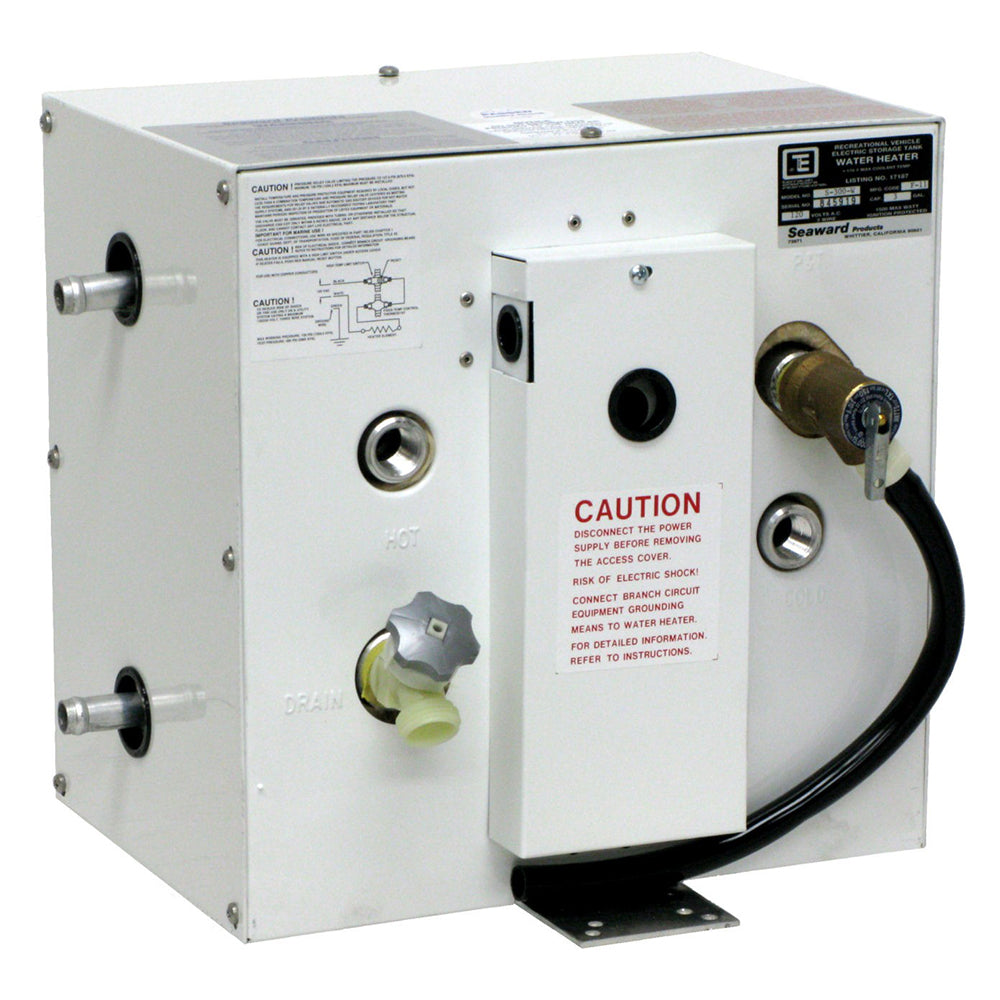 Whale Seaward 3 Gallon Hot Water Heater wSide Heat Exchanger White Epoxy 120V 1500W S300W