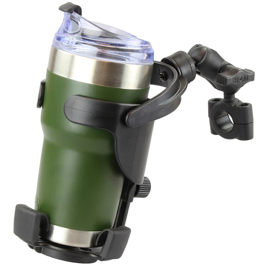 RAM Mount RAM Level Cup XL with Torque 34 1 Diameter Rail Base and Short Arm RAMB408751A417U