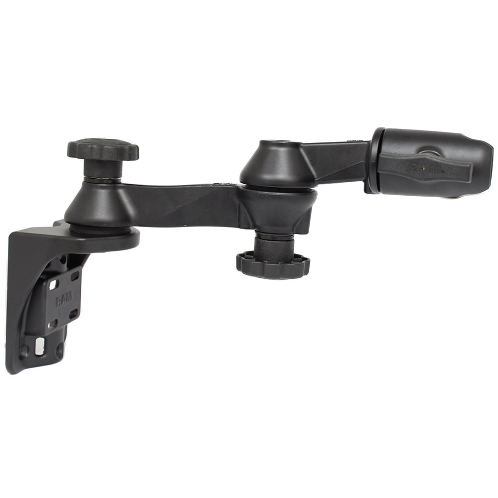 RAM Mount Vertical Mounting Base wDouble 6 Swing Arm Swivel Single Socket f15 Balls RAM109VS5NBU