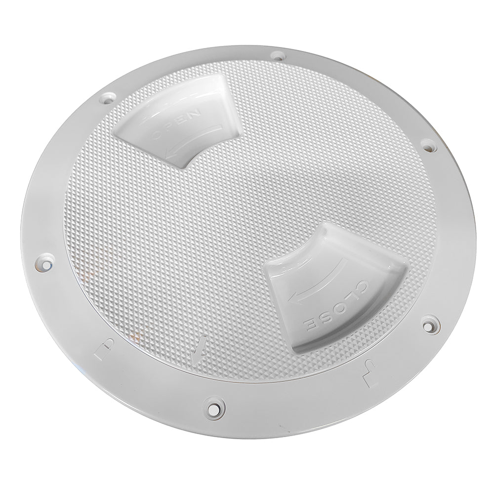 SeaDog QuarterTurn Textured Deck Plate wInternal Collar White 8 3363821