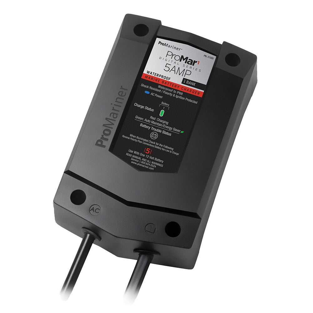 ProMariner ProMar1 DS Digital 5 Amp 1 Bank Charger 31505
