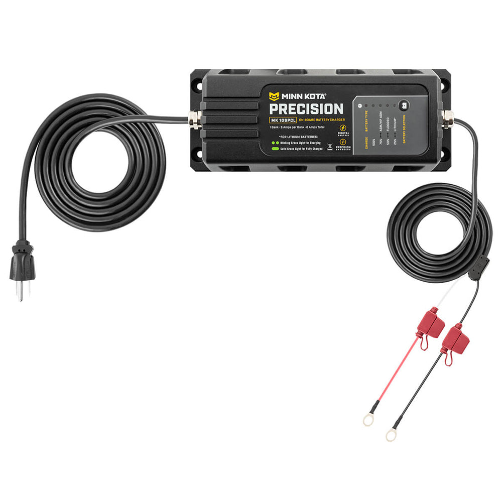 Minn Kota OnBoard Precision Charger MK106 PCL 1 Bank x 6 AMP LI Optimized Charger 1831061