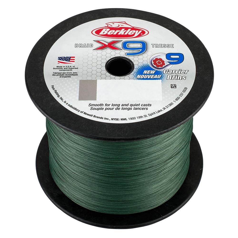 Berkley x9 Braid LowVis Green 100lb 2188 yds X9BBK10022 1486844