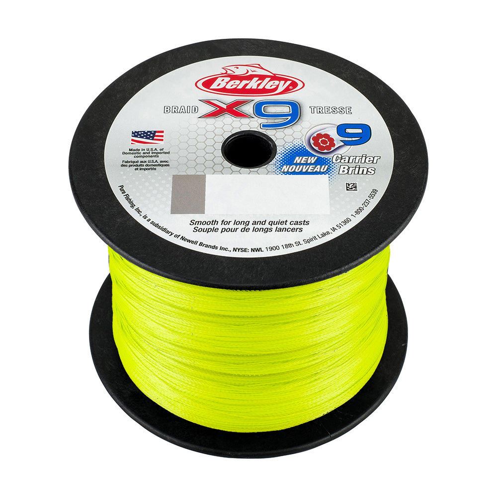 Berkley x9 Flame Green Braid 100lb 2188 yds X9BBK100GG 1486880