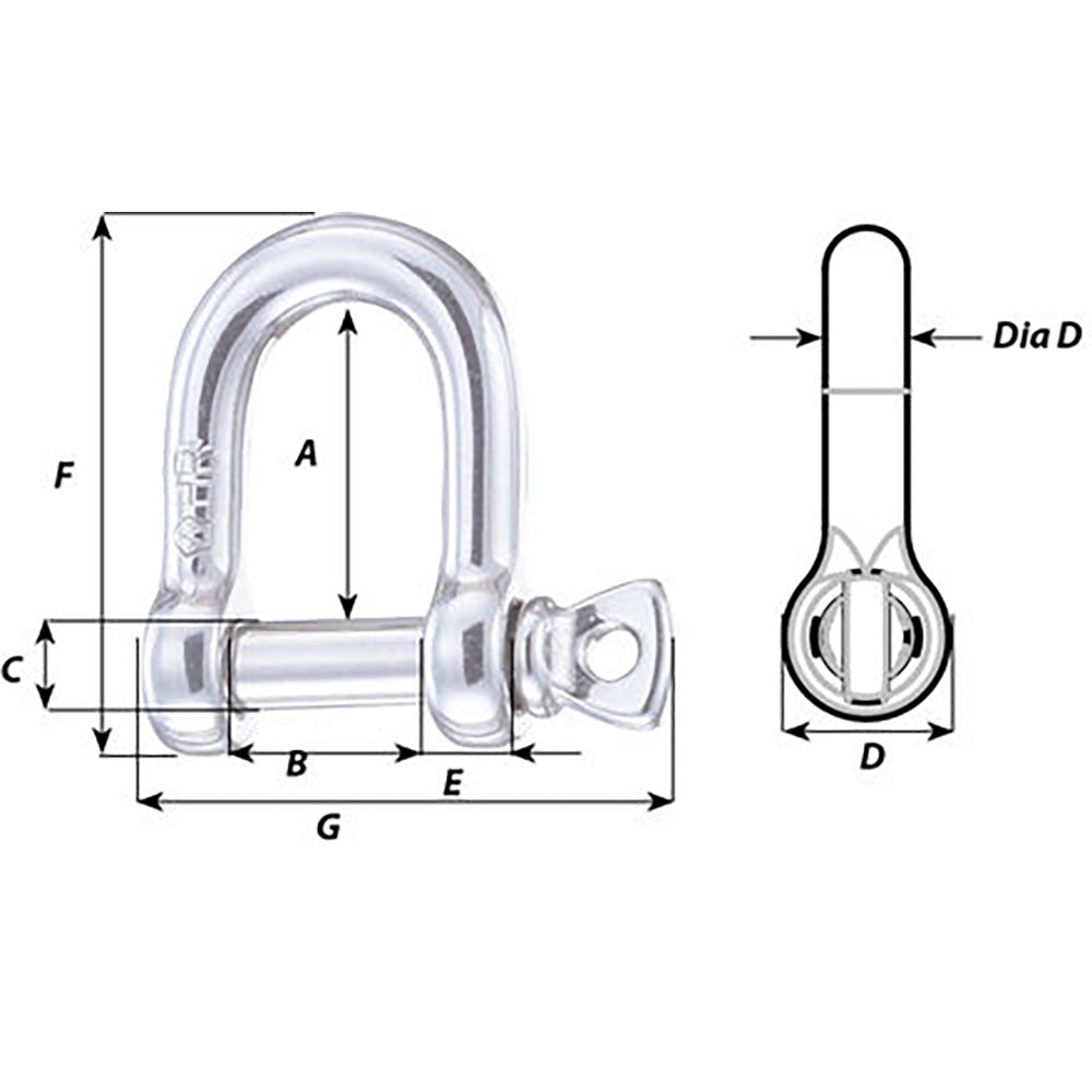 Wichard HR D Shackle Diameter 1564 11203W
