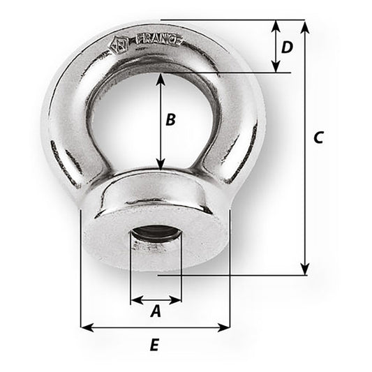 Wichard 12mm Eye Nut Thread M14 x 200mm 6367W