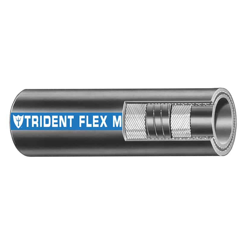 Trident Marine 34 x 50 Coil Flex Marine Wet Exhaust Water Hose Black 1000346