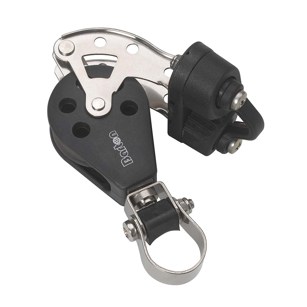 Barton Marine Size 3 Stanchion Lead Block Single wBecket Cam Cleat N03591