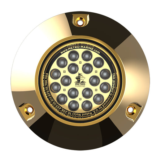Metro Marine HighOutput Submersible Underwater Light wIntelligent Monochromatic LEDs  Blue 90 Beam FBMR1B390