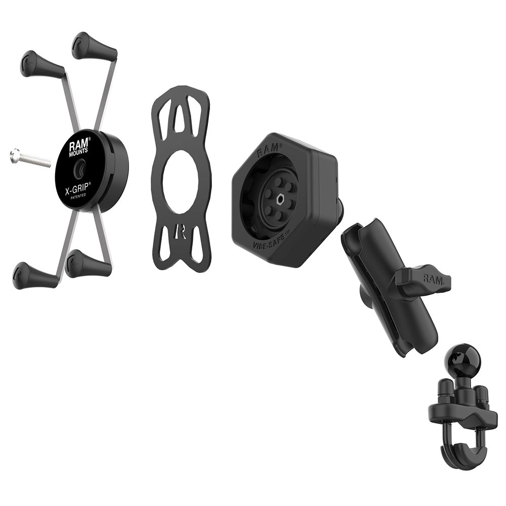 RAM Mount RAM XGrip Large Phone Mount wVibeSafe  UBolt Base  Medium RAMB149ZUN10462