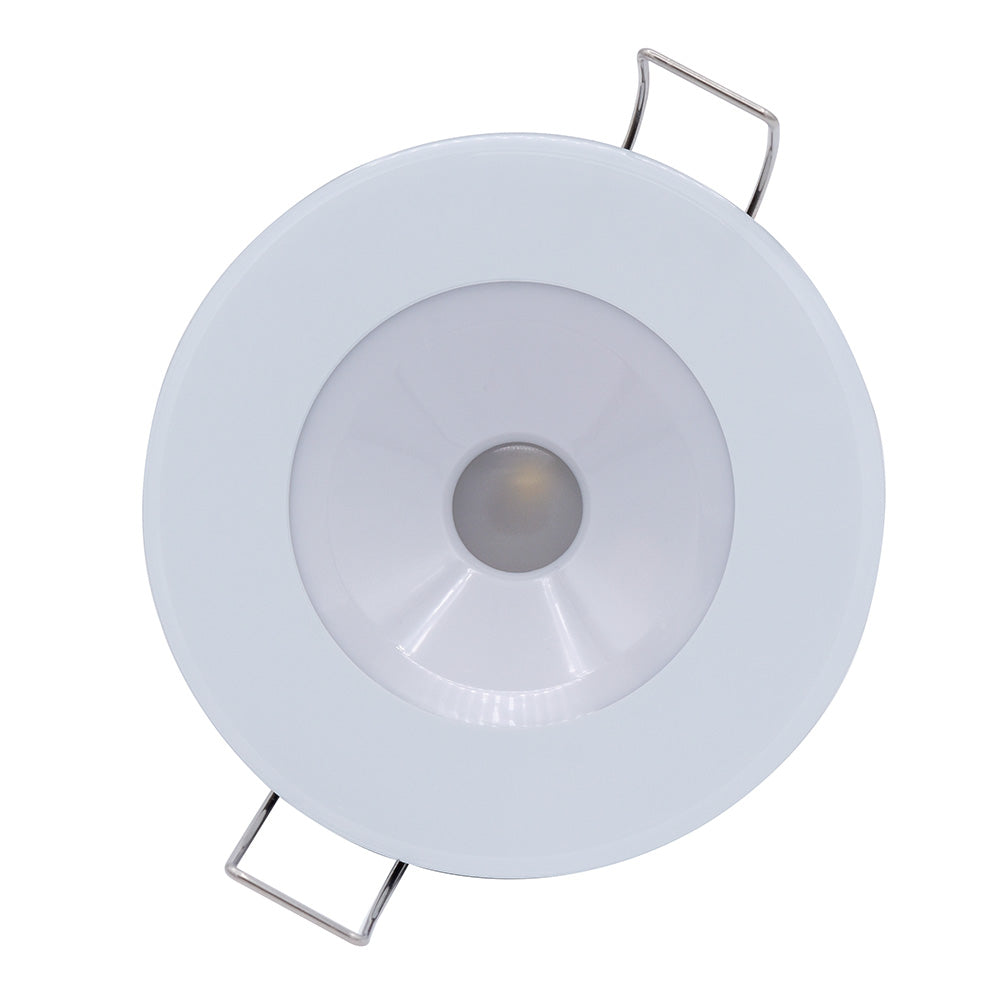 Lumitec Illusion Flush Mount LED Down Light  White  NonDimming  White Housing 117123