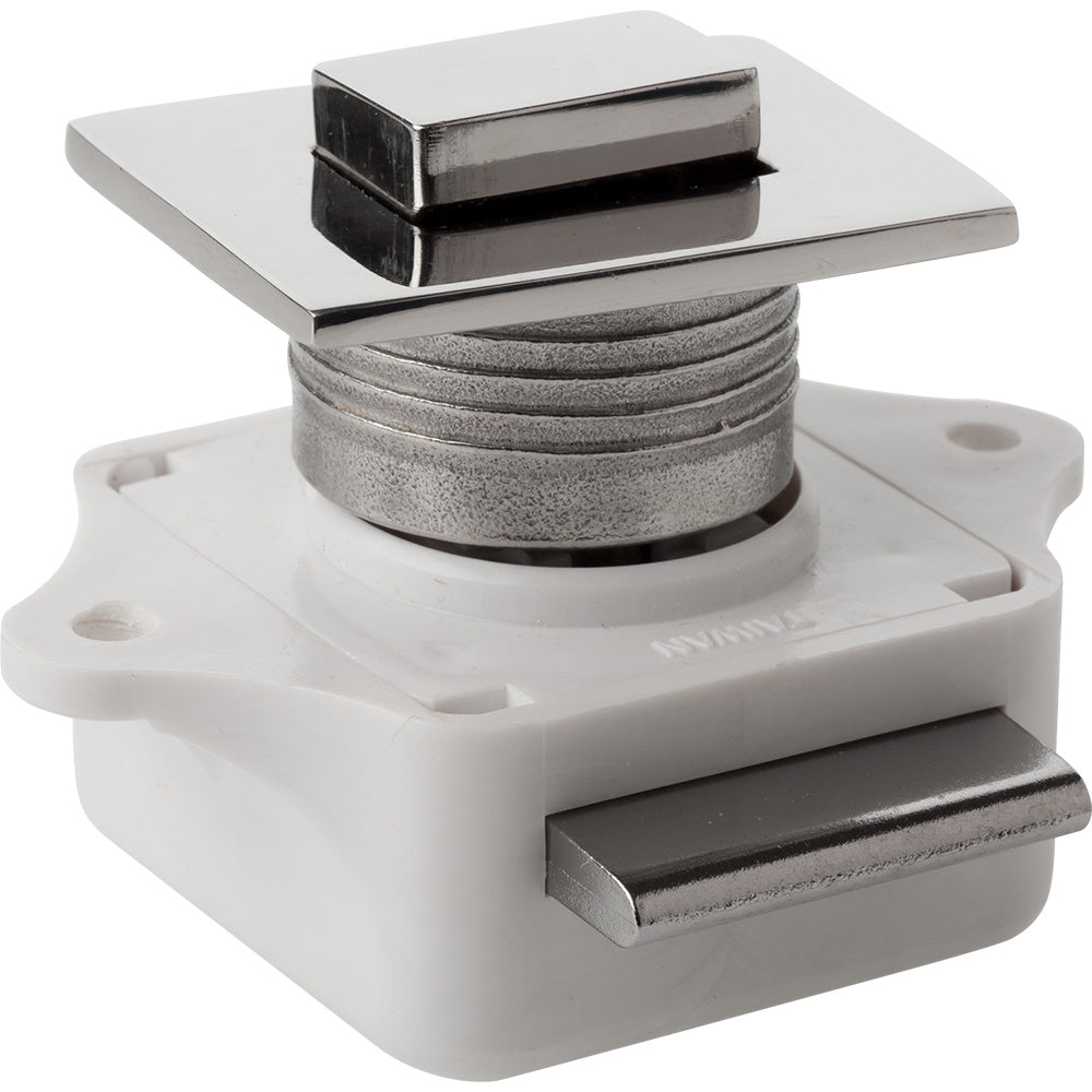 SeaDog Push Button Rim Latch  Square  Stainless SteelPlastic Housing 2253101