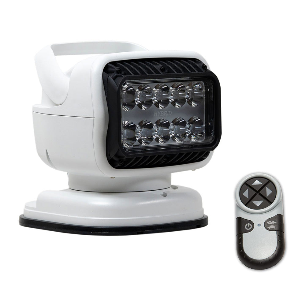 Golight GT Series LED Hybrid Portable Light wPermanent Shoe Mount Handheld Wireless Remote  12V  White 79008GT