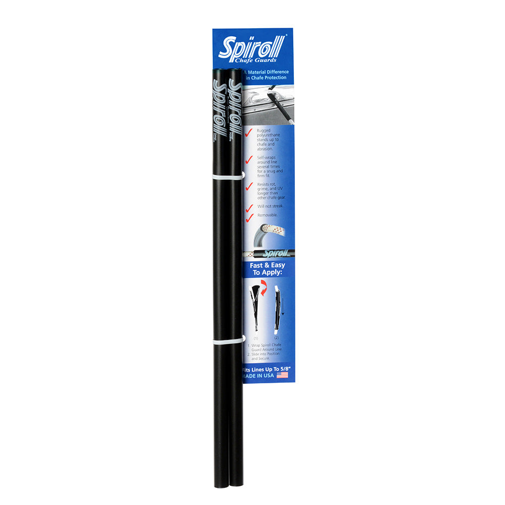 Spiroll Chafe Guard Black fLines up to 58 Diameter  Pair SPL16BCG