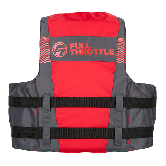 Full Throttle Adult Nylon Life Jacket  SM  BlackRed 11220010003026