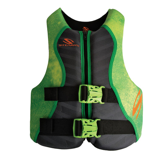 Stearns Youth Hydroprene Life Vest  Type III  Green  5090lbs 2000037956