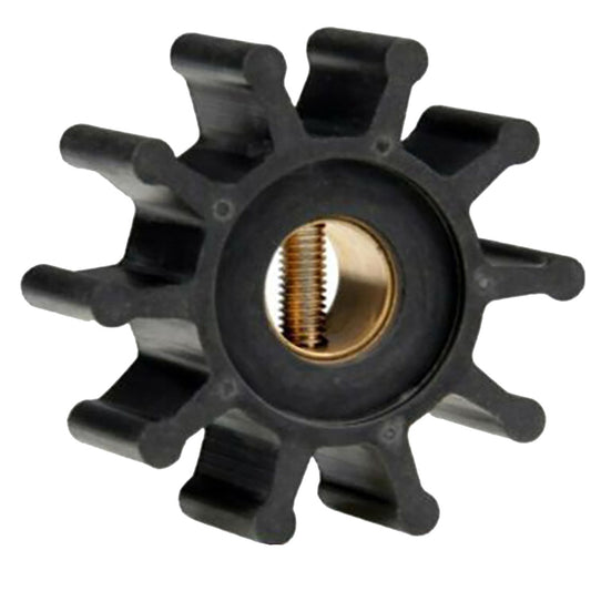 Jabsco Impeller Kit  Neoprene  10 Blade  2 Diameter x 78 Wide  Slotted Shaft Pin Drive  Brass Insert  1532 Shaft