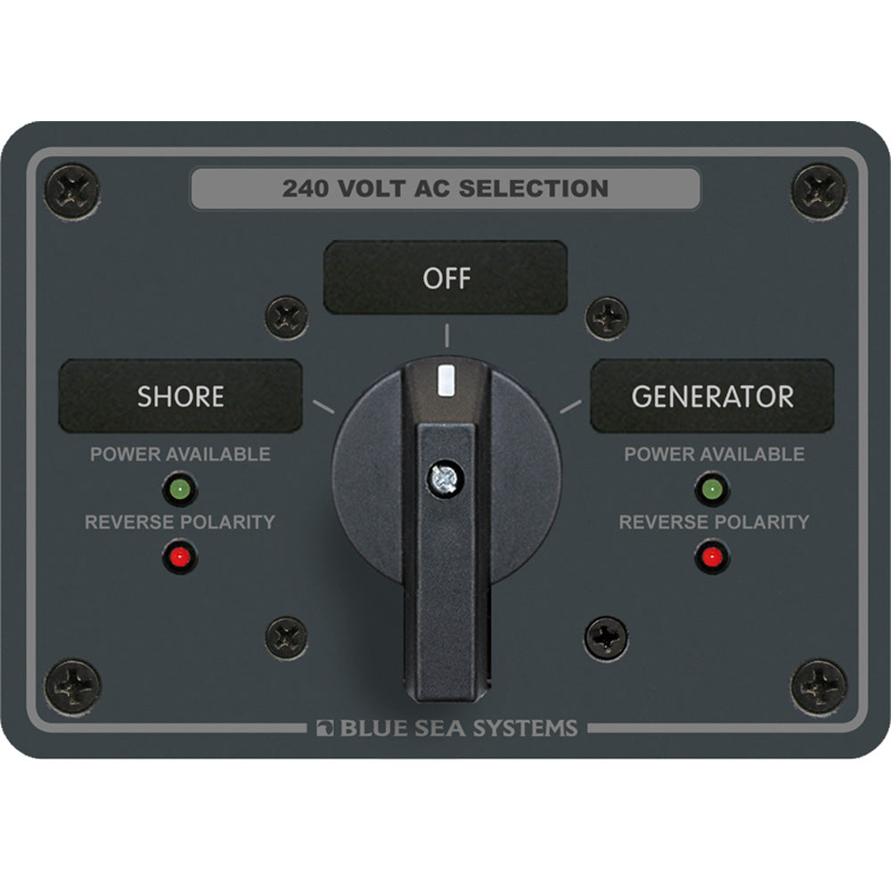Blue Sea 8363 AC Rotary Switch Panel 65 Ampere 2 Positions  OFF 3 Pole 8363