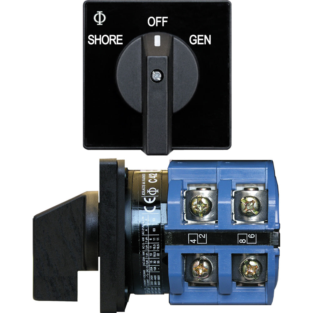 Blue Sea 9011 Switch AV 120VAC 65A OFF 2 Positions 9011