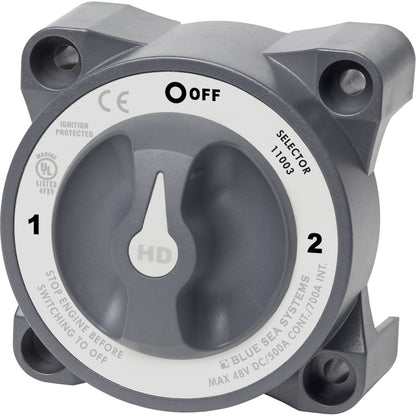 Blue Sea 11003 HDSeries Battery Switch wAlternator Field Disconnect  3Position 11003