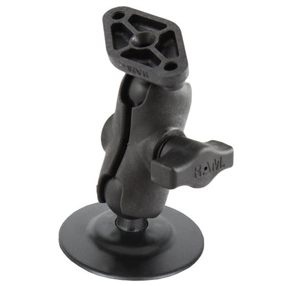RAM Mount 1 Diameter Ball Mount wShort Double Socket Arm 25 Flex Adhesive Base  Diamond Base Adapter RAPB378A238U