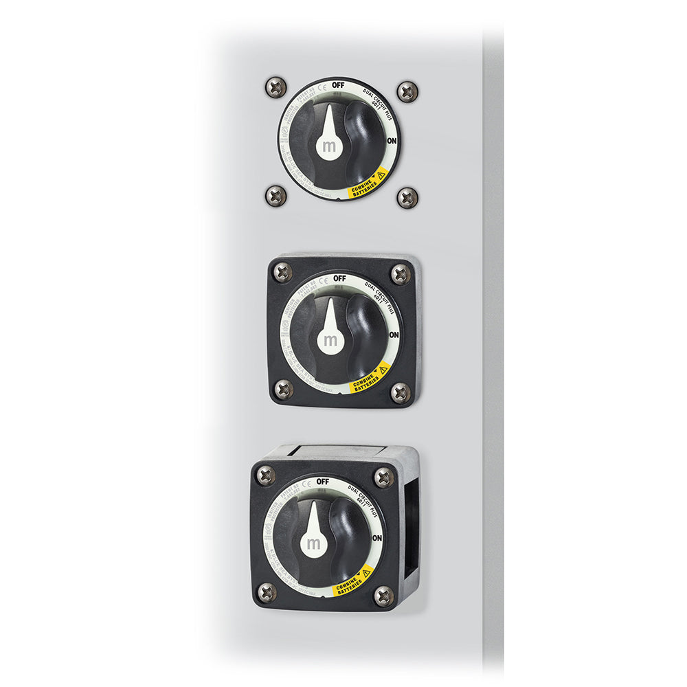 Blue Sea 6011200 mSeries Battery Switch Dual Circuit Plus  Black 6011200