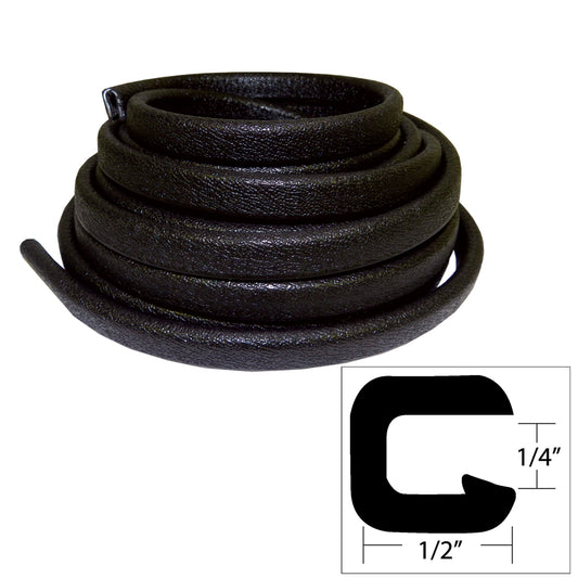 TACO Flexible Vinyl Trim  14 Opening x 12W x 25L  Black V301008B251