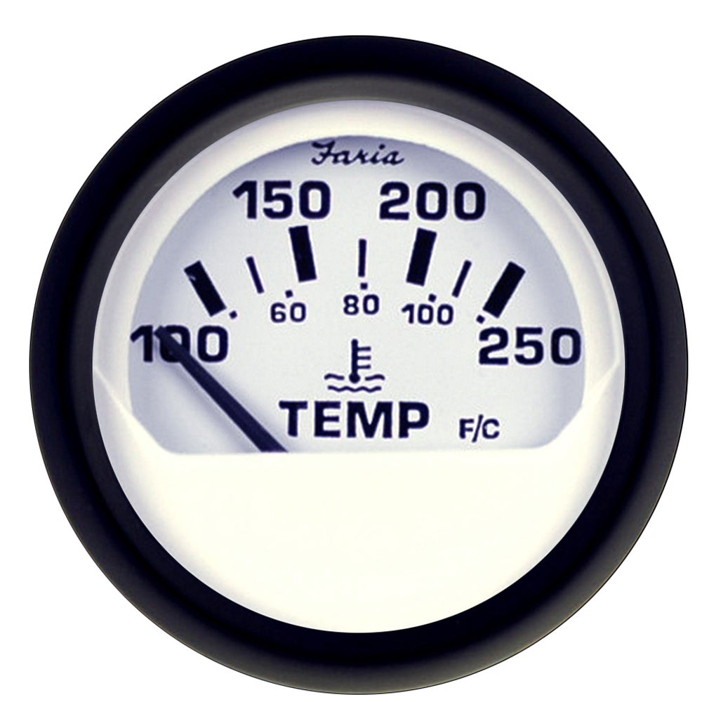 Faria Euro White 2 Water Temperature Gauge 100250 DegreeF 12904