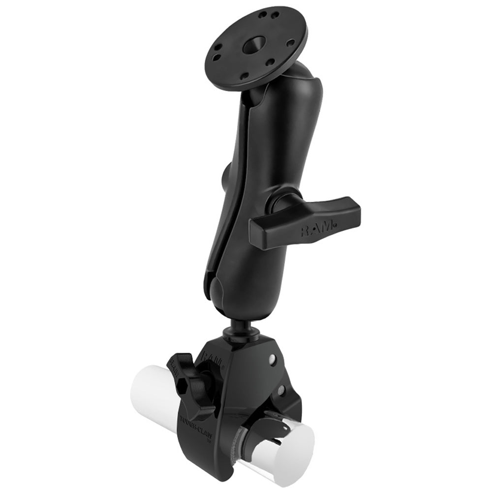 RAM Mount Large ToughClaw Base wDouble Socket Arm  15 Round Base Adapter RAP401202U