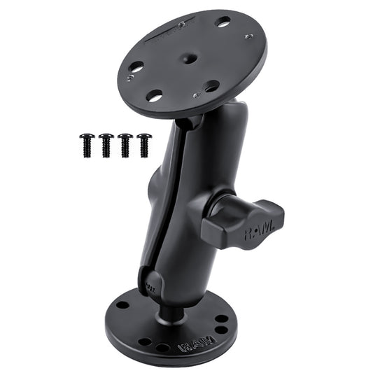 RAM Mount 1 Ball Light Use Flat Surface Mount fRaymarine Dragonfly RAMB101RYM1