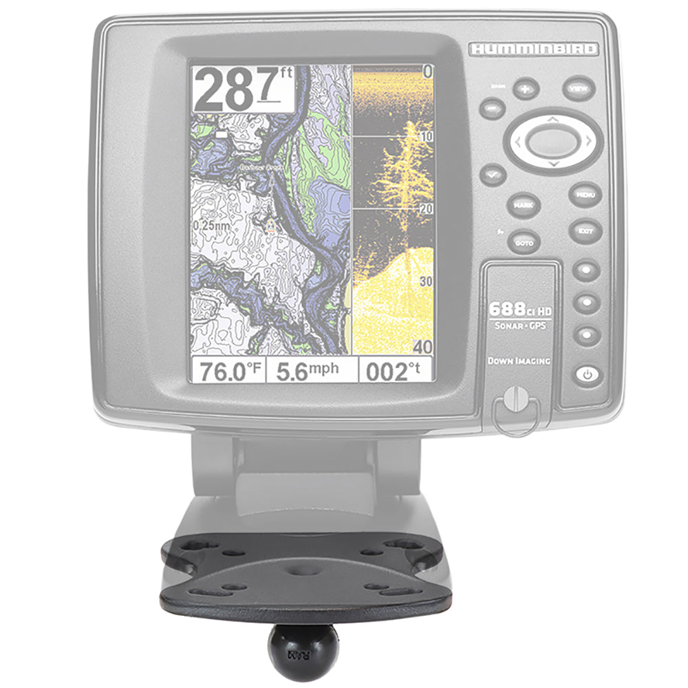 RAM Mount 1 Ball Marine Electronic Base fHumminbird  Lowrance RAMB107BU