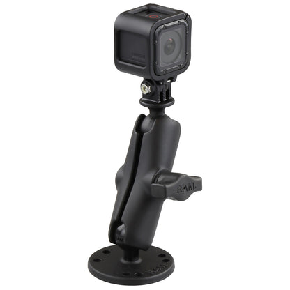 RAM Mount 1 Ball Mount wCustom GoPro Hero Adapter RAMB138GOP1U