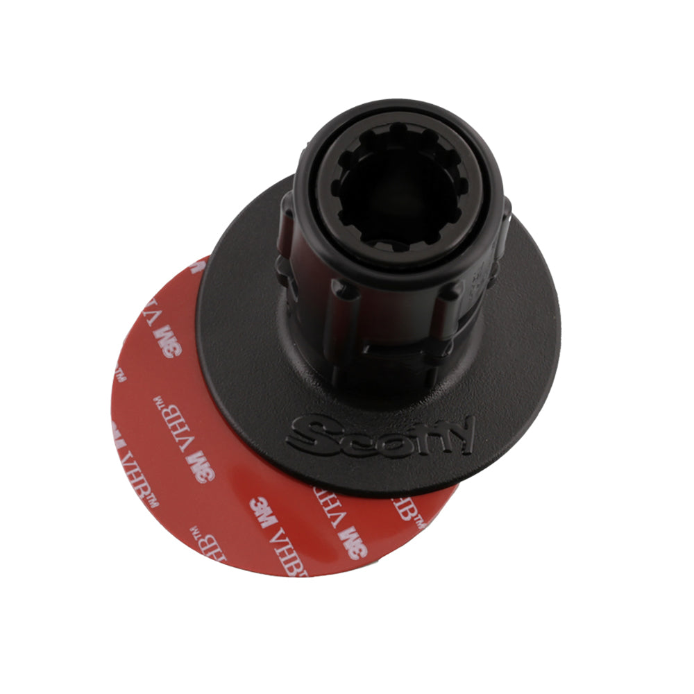 Scotty 448 StickOn Mount wGearHead Adapter  3 Pad 0448BK