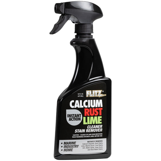Flitz Instant Calcium Rust  Lime Remover  16oz Spray Bottle CR 01606