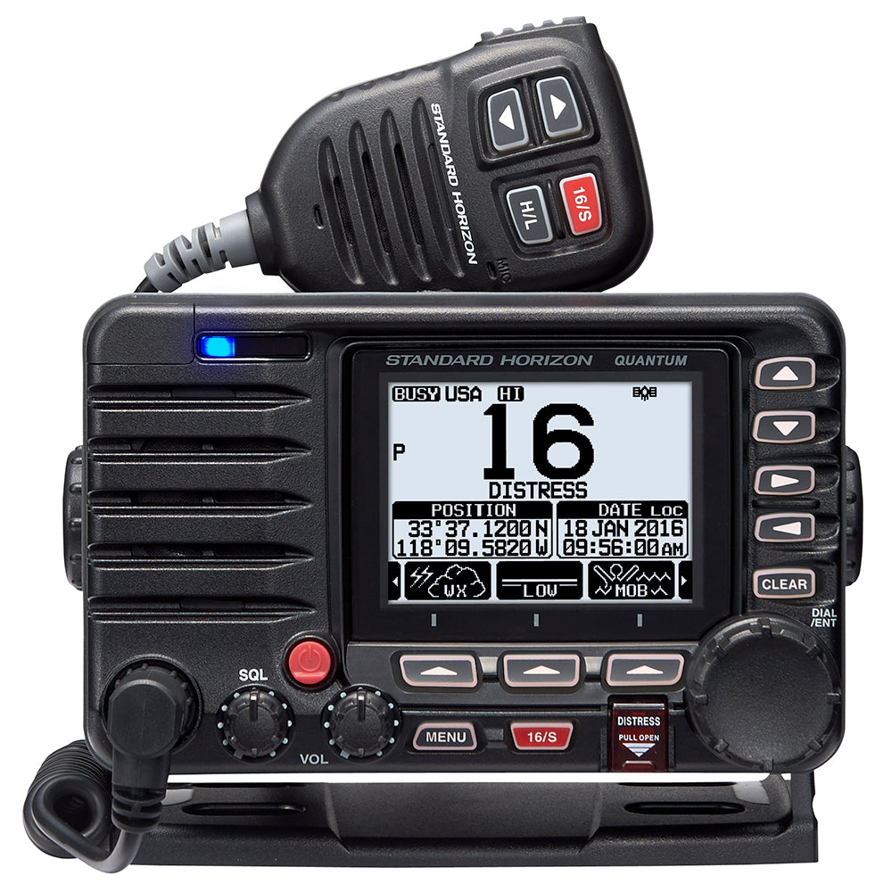 Standard Horizon Quantum GX6000 25W Commercial Grade Fixed Mount VHF wNMEA 2000 Integrated AIS receiver  Speaker Mic