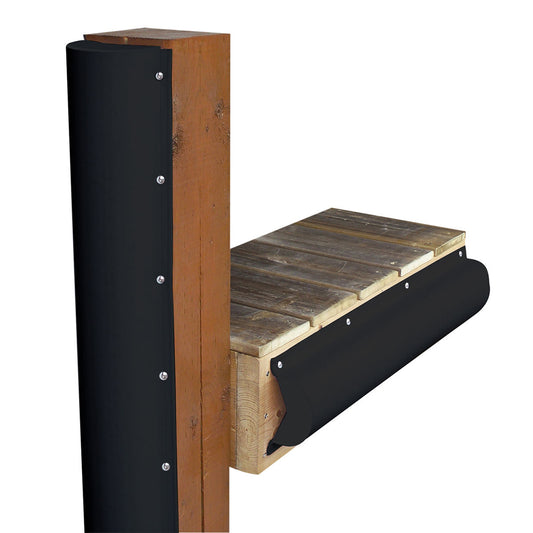 Dock Edge Piling Bumper  One End Capped  6  Black DE1020BF