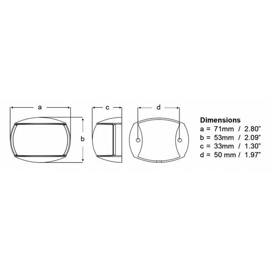 Hella Marine NaviLED Port  Starboard Pair  2nm  Colored LensWhite Housing 980520811