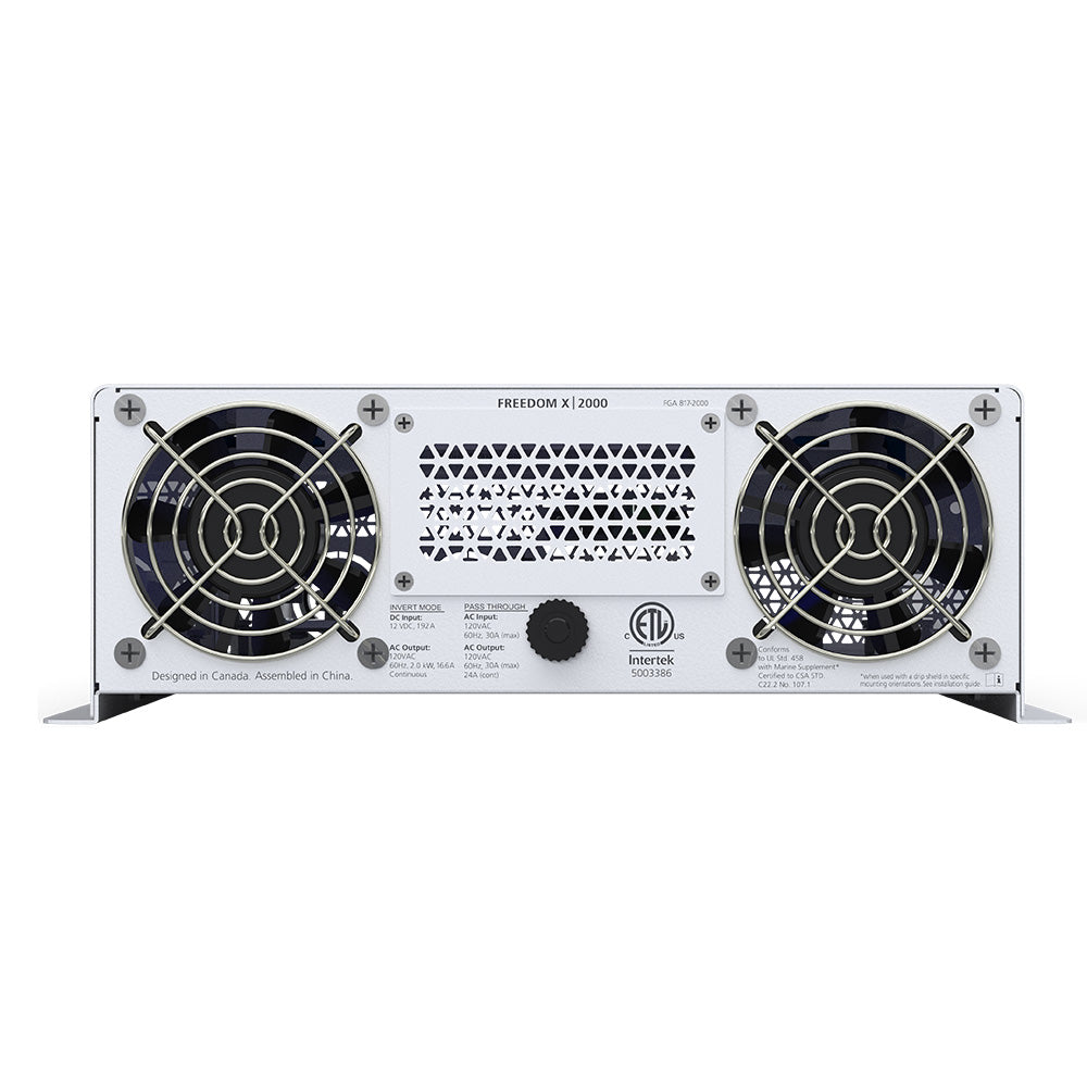 Xantrex Freedom X 2000 True Sine Wave Power Inverter  12VDC  120VAC  2000W 8172000
