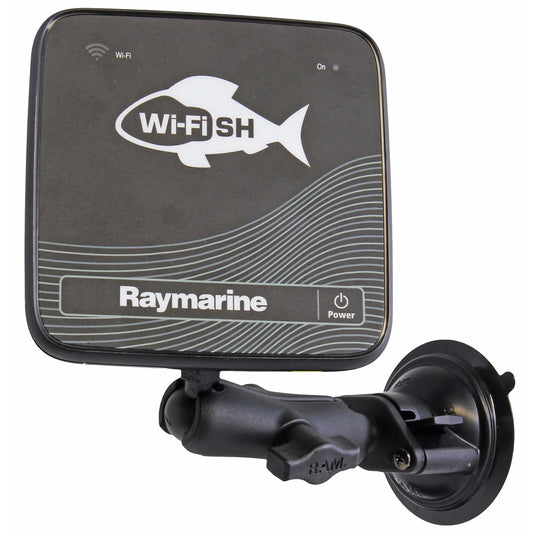 RAM Mount Suction Cup Mount w1 Ball including M6 X 30 SS HEX Head Bolt fRaymarine Dragonfly45  WiFish Devices